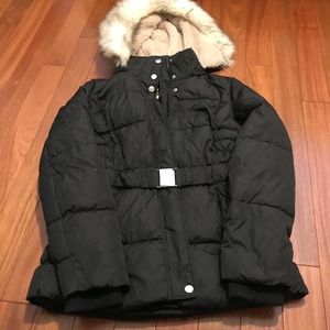 Black jacket with belt